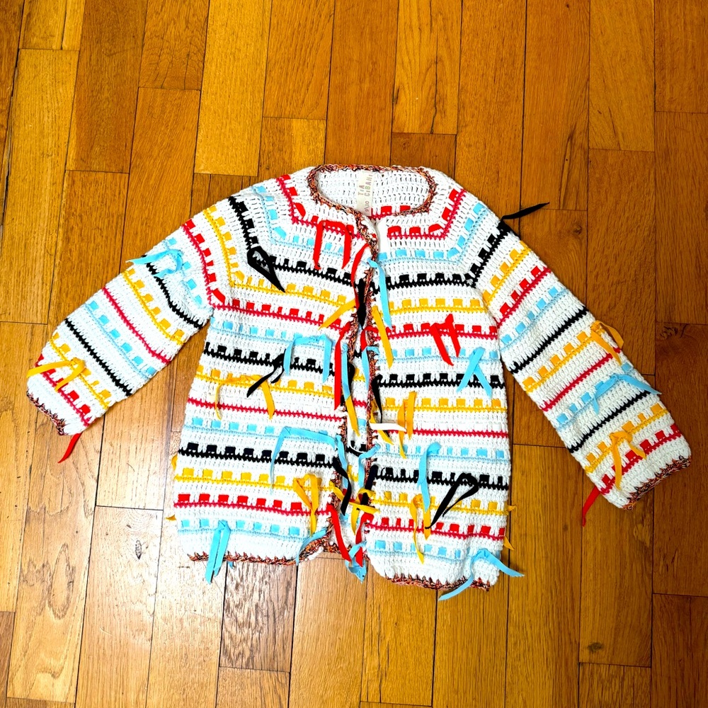 Tia CIBANI crochet cardigan size 9/10